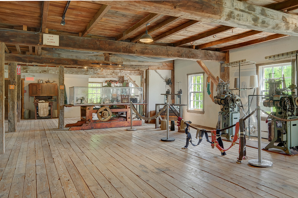 Exposition En avant les machines! visites guidées - Moulin à laine d'Ulverton - Musée patrimoniale, site historique industriel de transformation de la laine en Estrie